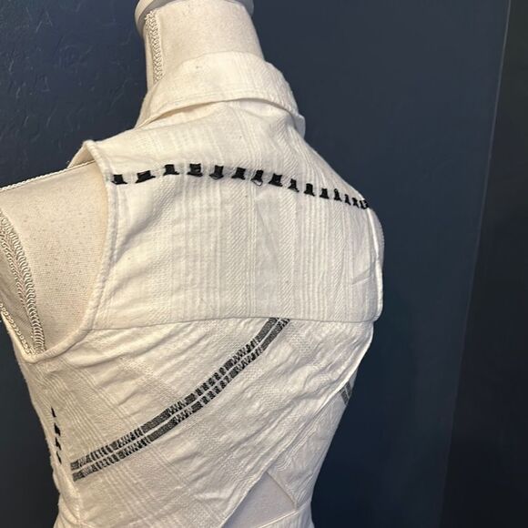 RACHEL Rachel Roy White Halter A-Line Shirt Dress - Picture 4 of 7